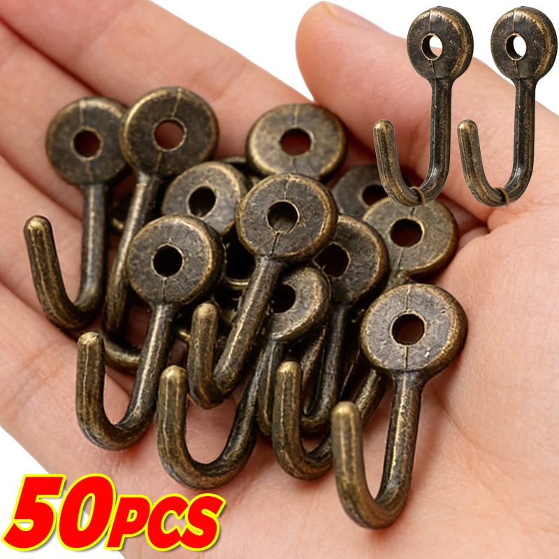 50/1 مجموعة من أجزاء متعددة الاستخدام من Hooks الحائط مع برغي الحائط مثبت معطف المناشف المفاتيح الحقائب تخزين المنظم للمنزل المطبخ الحمام