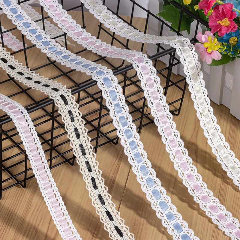 DIY ارتداء الشريط الدانتيل خيط القطن فستان منزلي الطفل القماش الخياطة التطريز الزخرفية لوليتا الدانتيل الاكسسوارات اليدوية