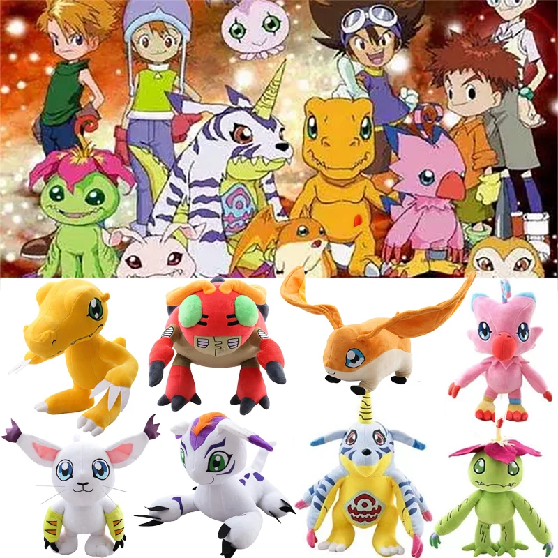 30 سنتيمتر Digimon مغامرة ألعاب من القطيفة باتامون Agumon Tailmon Gomamon Piyomon Gabumon Tentomon محشوة الدمى بلوشي هدايا عيد الميلاد