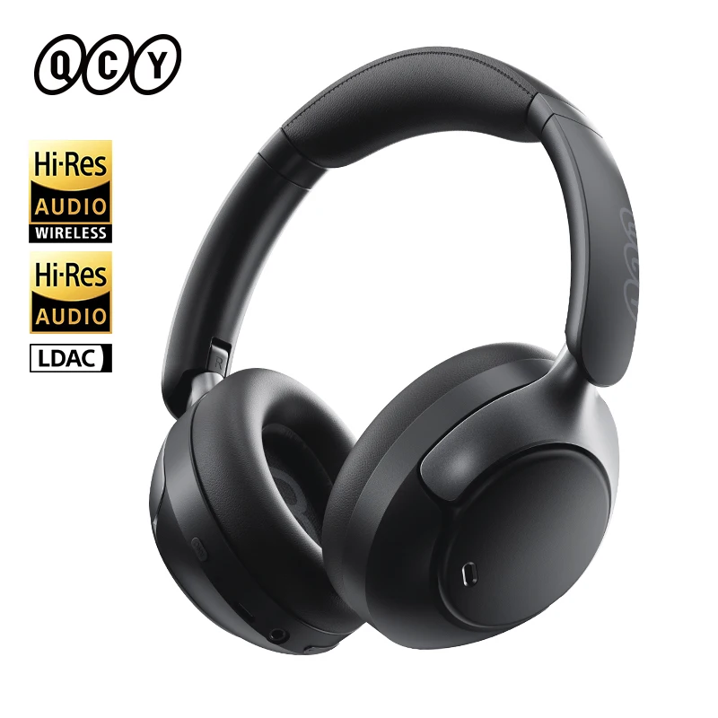 QCY H3 Pro ANC سماعة رأس لاسلكية 50dB إلغاء الضوضاء سماعة صوتية محلية عالية الدقة مع LDAC بلوتوث 5.4 فوق الأذن سماعة