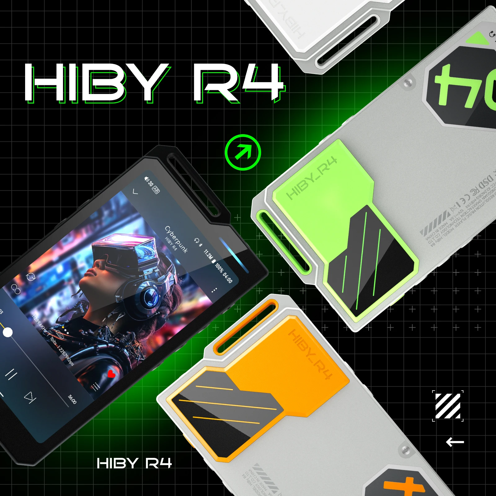 مشغل موسيقى HiFi HiBy R4 ES9018Q2M*4 بنظام أندرويد 12، يدعم MP3 والبلوتوث والواي فاي وDSD256 وMQA و16x USB DAC ومضخم صوت للسماعات، يعمل لمدة 11 ساعة، شاشة 4.7 بوصة، مع شريحة OPA1652