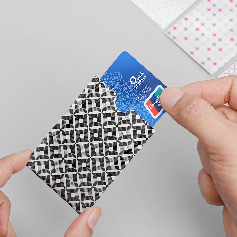 حامل بطاقة مضاد للسرقة مع قفل Rfid ، حافظة واقية للمحفظة والبطاقات المصرفية ، أغطية Rfid معدنية لبطاقات الائتمان ، 10 قطعة