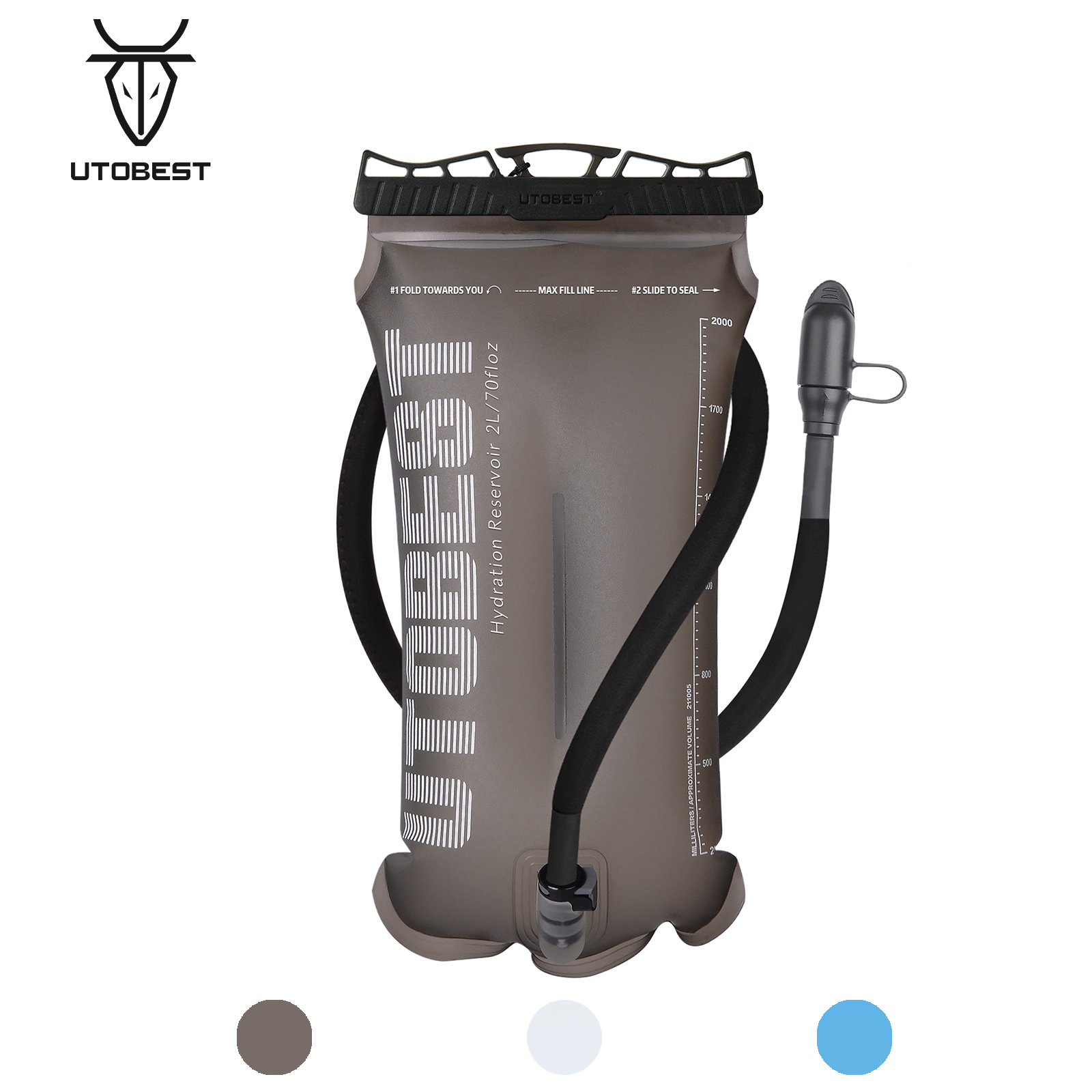 UTOBEST 1.5L/2L/3L المياه المثانة المجموعة المائية خزان بولي TPU حقيبة تخزين المياه للتخييم الدراجات الجري المشي لمسافات طويلة