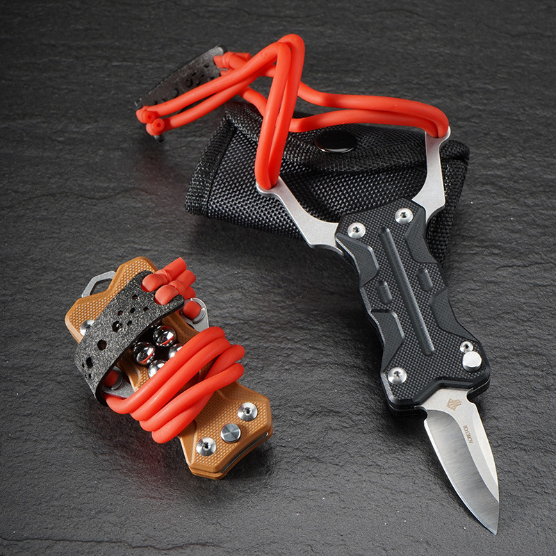 سكين Slingshot مقبض G10 للأنشطة الخارجية أداة تنافسية للاستخدام اليومي