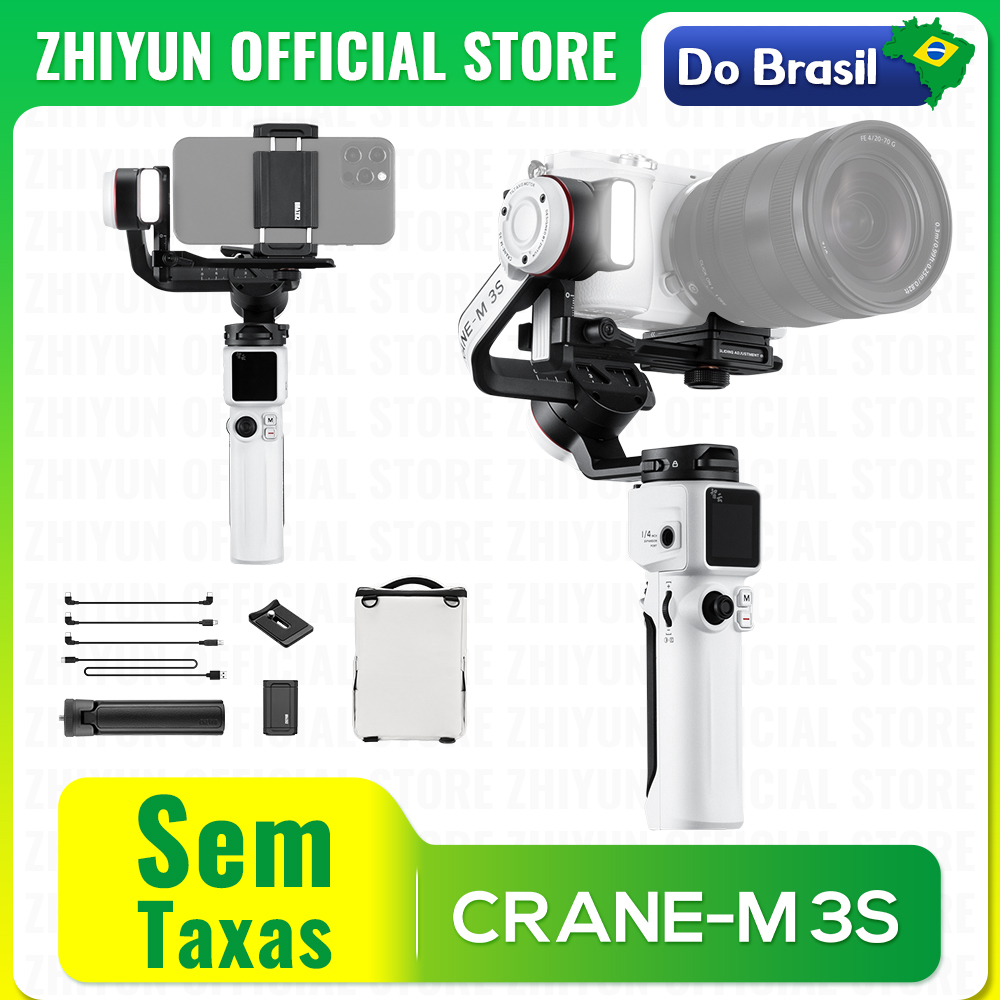 ZHIYUN رافعة رسمية M3S مثبت كاميرا يده Gimbal مع ملء الضوء لكاميرات بدون مرآة الهاتف لسوني ZVE10 كانون