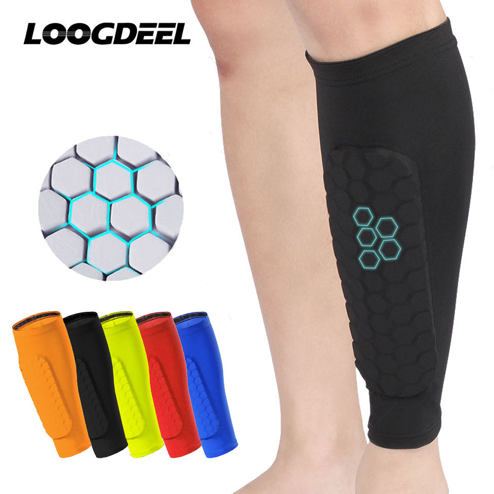 قطعة واحدة من جوارب Loogdeel لكرة القدم مع رغوة، وأكمام ضغط على شكل قرص العسل، ومعدات رياضية وكرة القدم