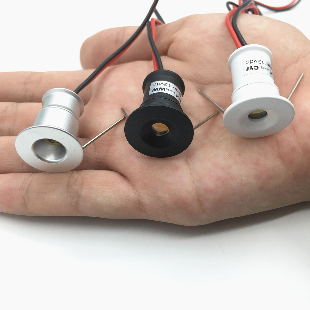 بقعة ضوء صغيرة 1 واط أضواء LED صغيرة 12 فولت عكس الضوء 15 مللي متر انقطاع راحة النازل IP65 مصباح السقف عرض عرض الإضاءة