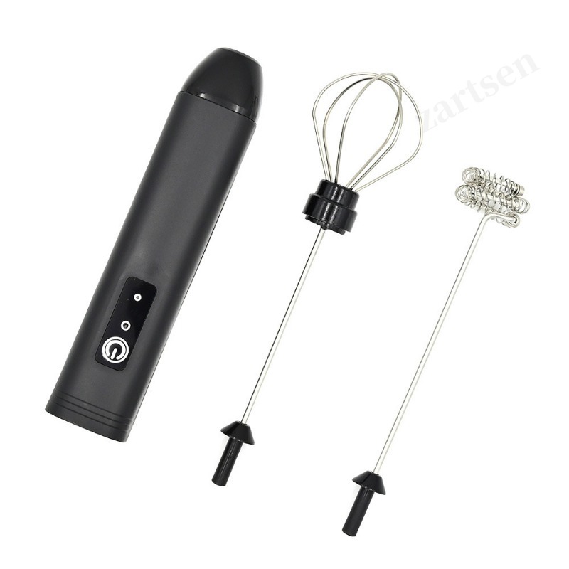 خلاط قهوة/مضرب حليب + خفاقة بيض صغيرة، خلاط طعام محمول قابل لإعادة الشحن عبر USB، أدوات إسبريسو