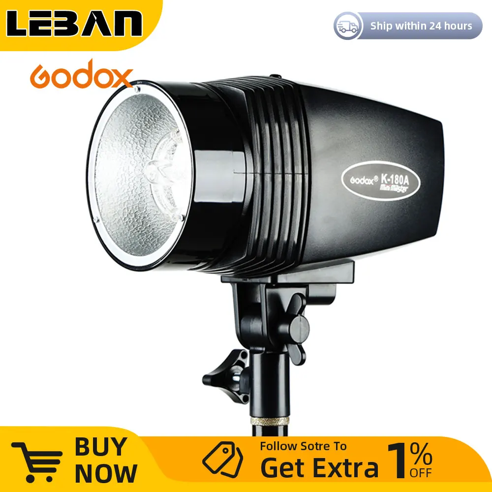 Godox K-180A 180Ws إضاءة فلاش استوديو صغيرة محمولة للتصوير الفوتوغرافي