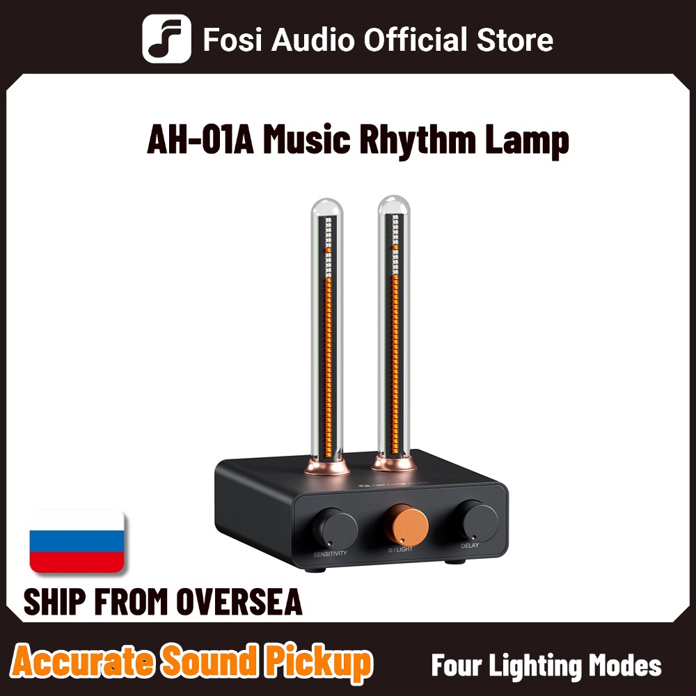 Fosi الصوت AH-01A أنبوب الموسيقى إيقاع ضوء سطح المكتب LED إيقاع المحيطة مصباح مع حساسية عالية هيئة التصنيع العسكري سطح المكتب الديكور للعبة