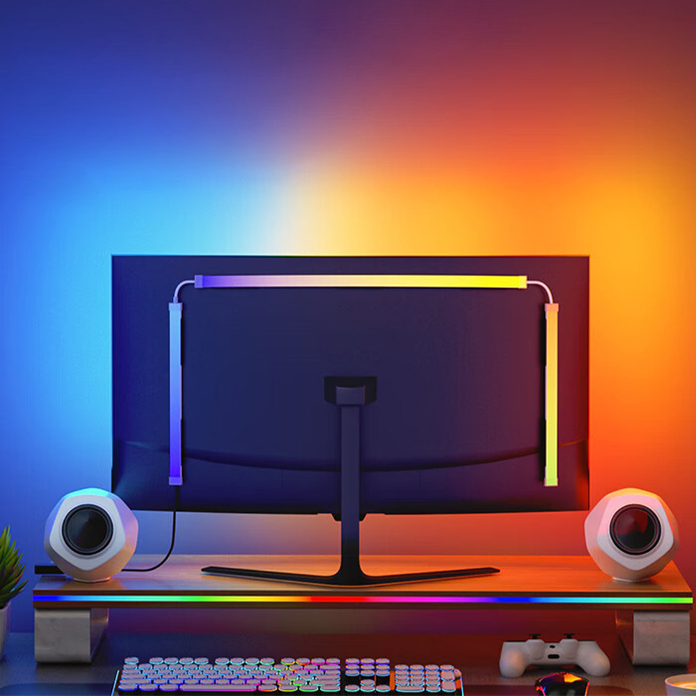 24-34 بوصة USB PC LED قطاع أضواء الكمبيوتر مزامنة شرائط مصباح رصد RGB شاشة LED الخلفية لغرفة الألعاب جو ديكور