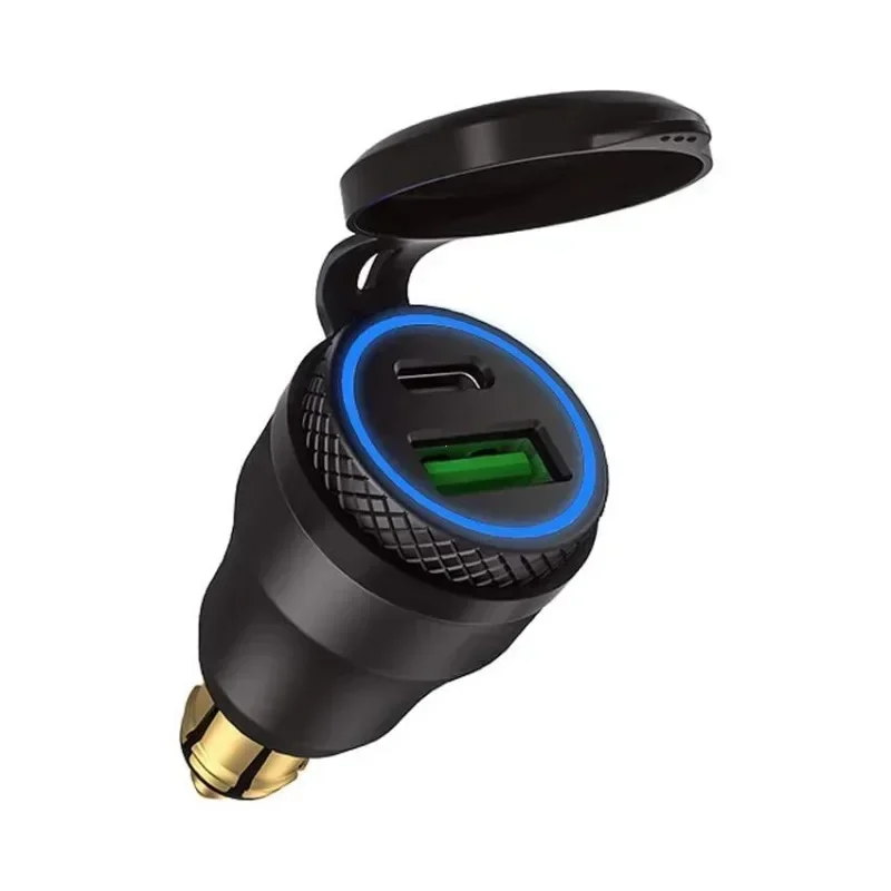 دراجة نارية شاحن مقاوم للماء 30 واط QC3.0 USB C-نوع PD محول الطاقة Hella DIN التوصيل المقبس شاحن سريع لسيارات BMW Ducati انتصار