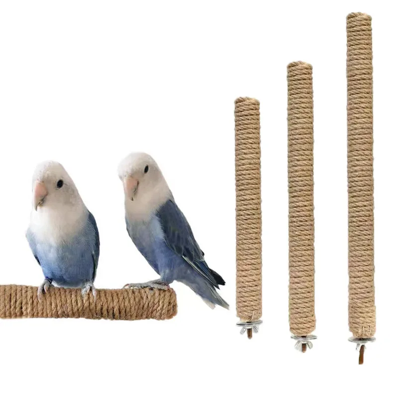 الببغاء الحيوانات الأليفة الدائمة عصا الخشب حامل معلق رف لعبة Sticksstand فرع Perches ل قفص الطيور بار باو طحن ألعاب نظيفة