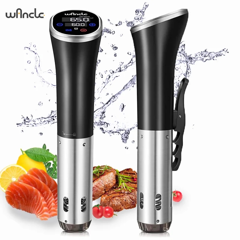 Wancle 1100 واط Sous Vide طباخ LCD تعمل باللمس الغمر المروج الطبخ الدقيق IPX7 طباخ مفرغ مقاوم للماء مع شاشة ديجيتال