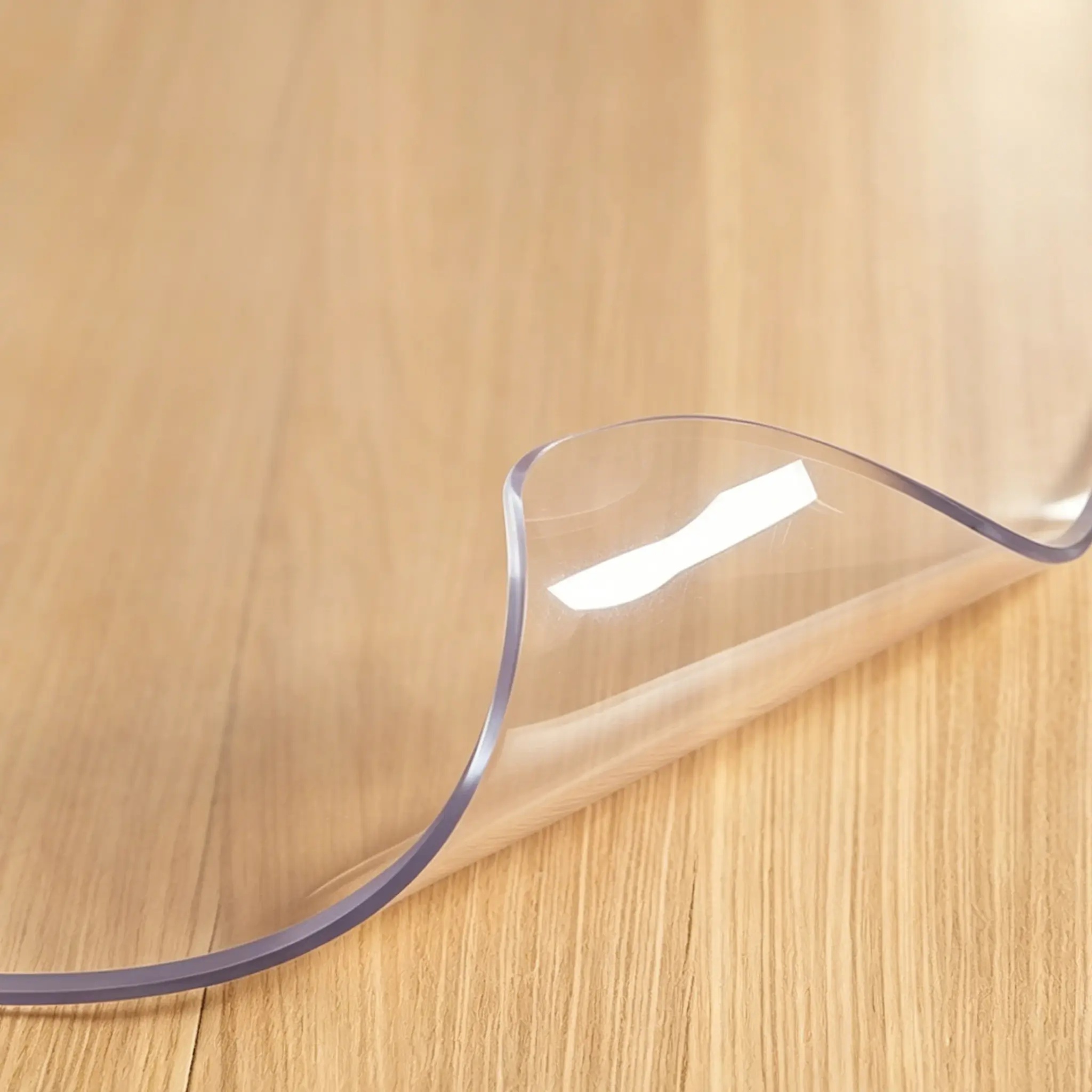 غطاء طاولة سمك 1.5 ملم من البلاستيك الشفاف PVC حامي سطح المكتب مانع للماء وسهل التنظيف غطاء طاولة للاستخدام في المكتب أو غرفة الطعام