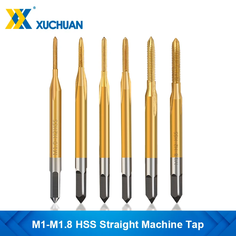مثقاب لولبي HSS M1 M1.2 M1.4 M1.6 M1.7 M1.8، مثقاب لولبي للآلة بطلاء التيتانيوم، مثقاب لولبي معدني لفتحات البراغي، مثقاب لولبي فولاذي، ريشة حفر