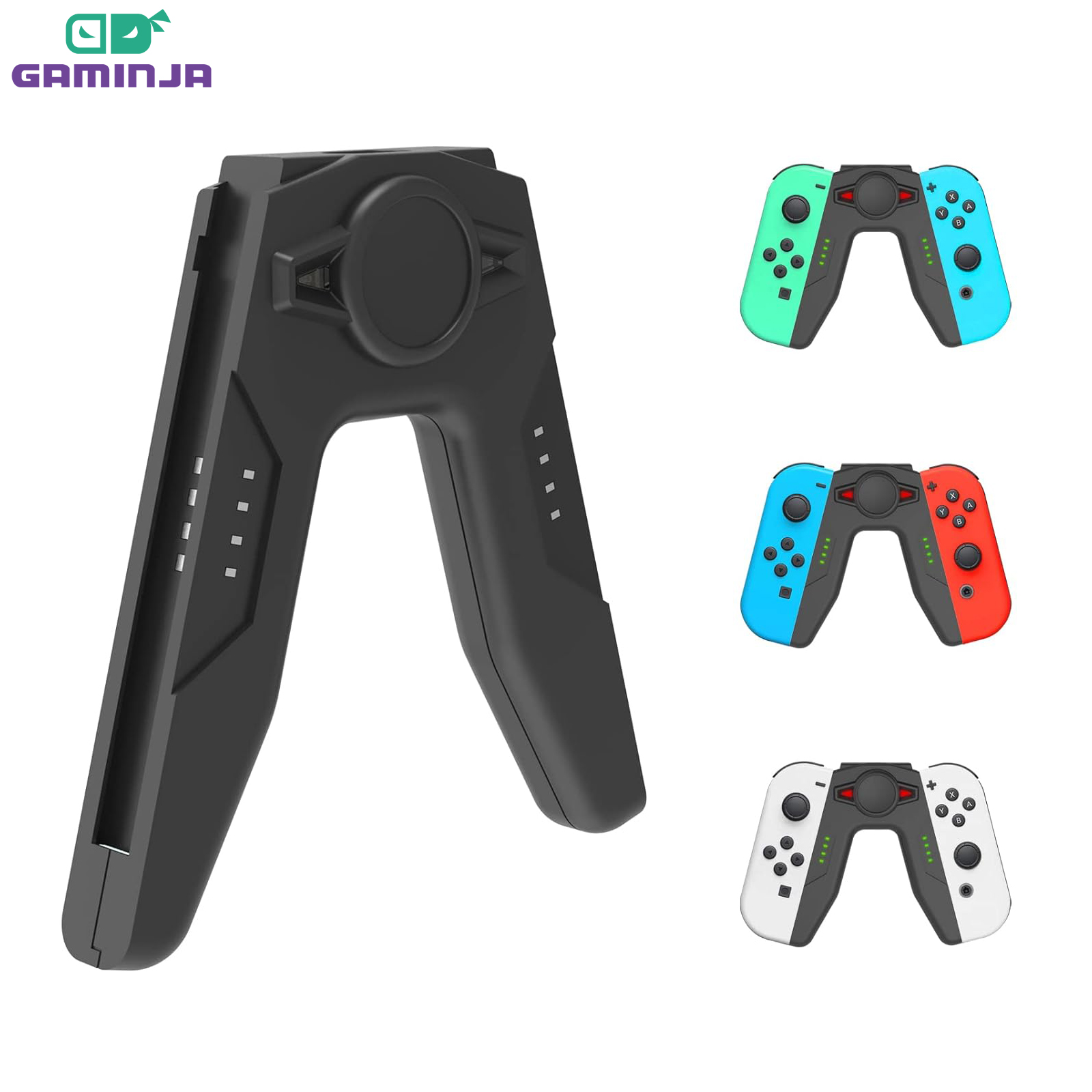 GAMINJA لنينتندو سويتش جوي كون تحكم شاحن قوس مع مفتاح مؤشر ضوء للتبديل JoyCon شحن المراقب المالي