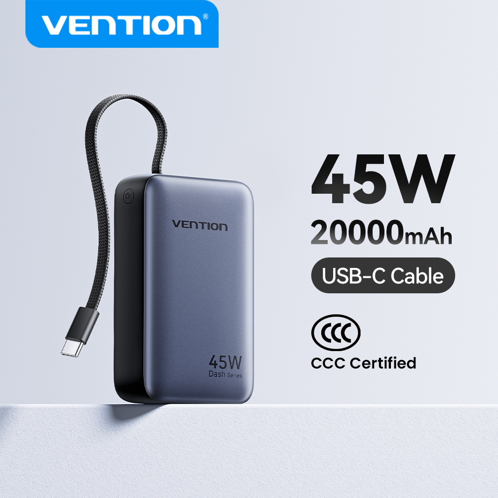 Vention CCC 45 واط 20000 مللي أمبير قوة البنك شحن سريع شاحن محمول لشاومي آيفون برو ماكس سامسونج غالاكسي بطارية 3C Powerbank