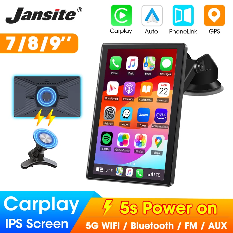 7/8/9 بوصة دعم التوجيه والصورة راديو مرآة السيارة اللاسلكي Carplay أندرويد السيارات الوسائط المتعددة مشغل فيديو شاشة عالمية