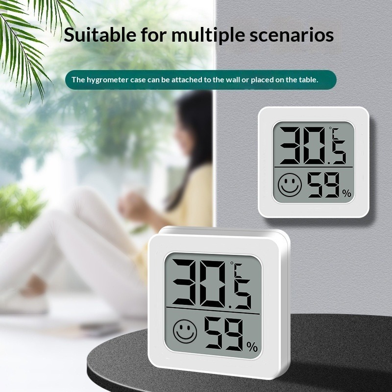 1/3pcsMini LCD ميزان الحرارة الرقمي الرطوبة غرفة داخلية درجة الحرارة مقياس الرطوبة الاستشعار قياس محطة الطقس مجموعة