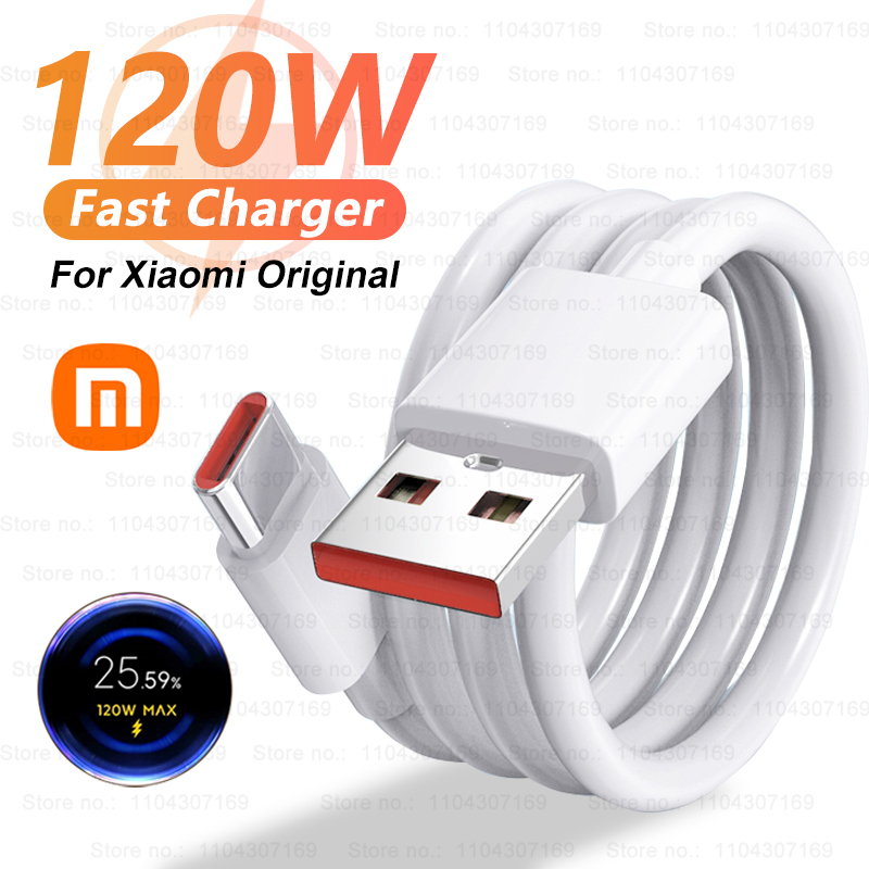 الأصلي 120 واط USB توربو كابل شحن سريع ل Xiaomi mi 17 15 14 13 12 11 6A 67 واط نوع C كابل Redmi ملاحظة 10 9 8 7 برو K70 Poco