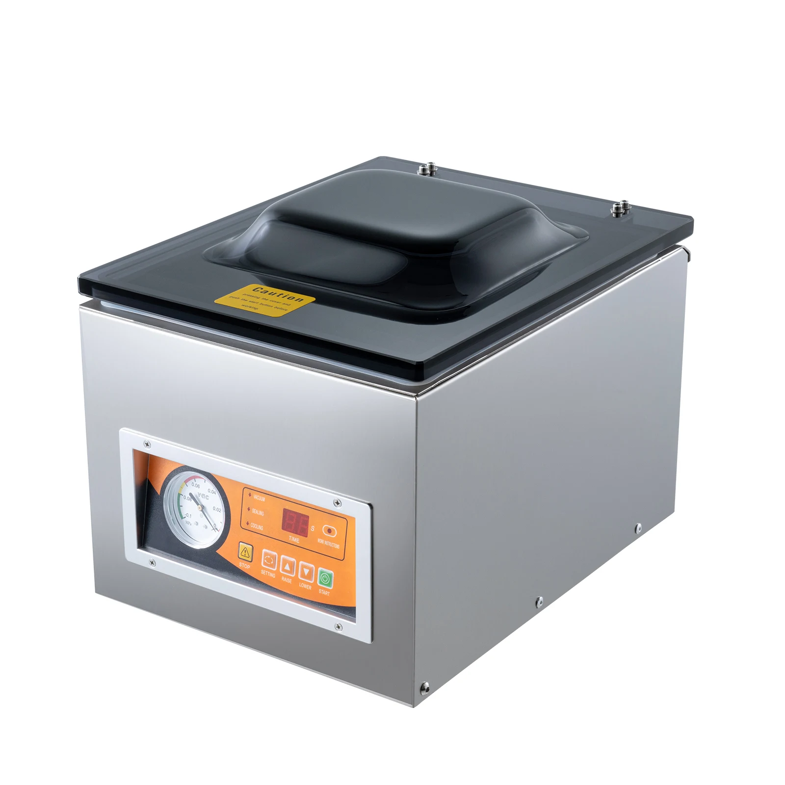 SucceBuy DZ-260S غرفة فراغ السدادة 260 واط آلة تعبئة الفراغ مع 10.2 "طول الختم للأطعمة الرطبة اللحوم المطبخ المنزلي