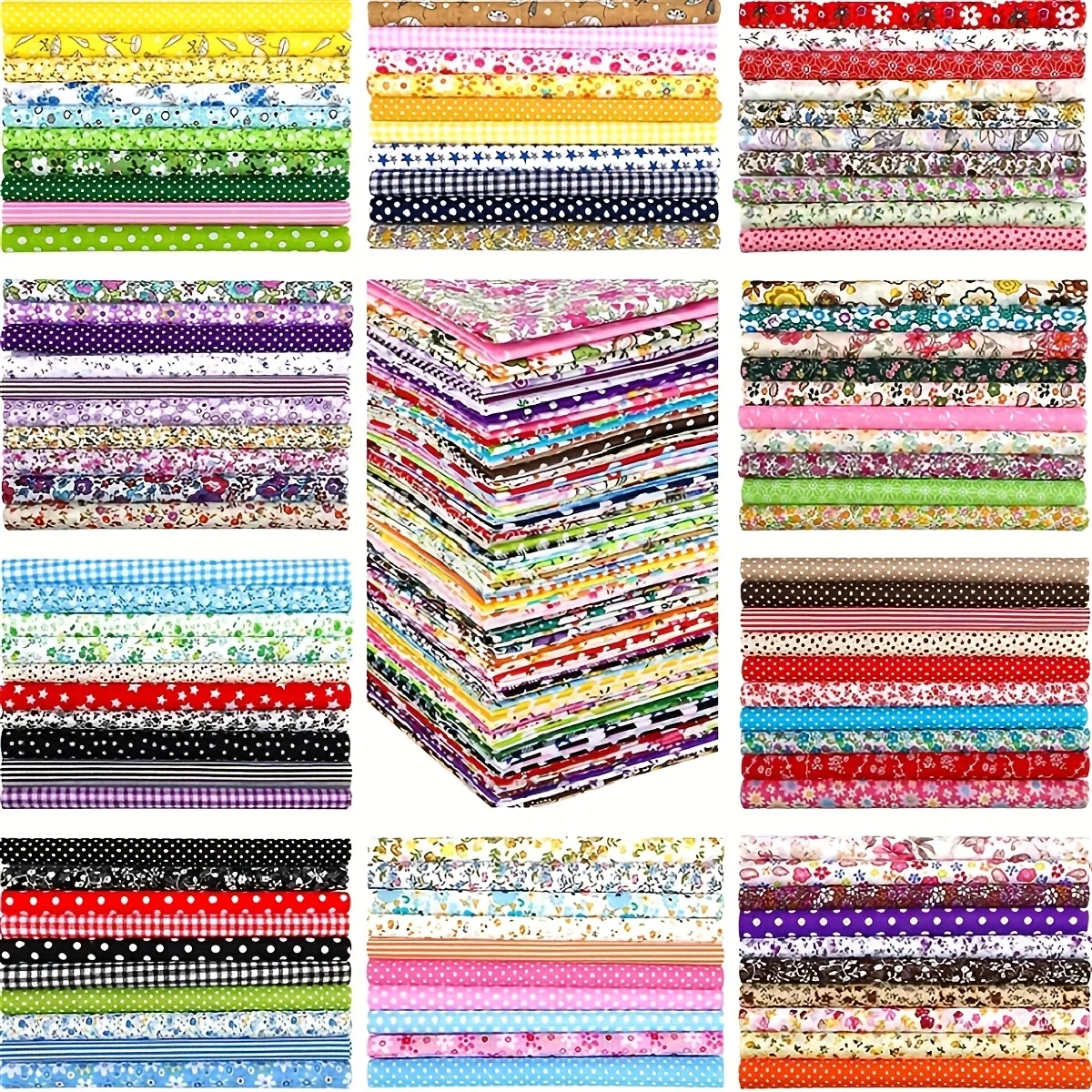 150PCS10 * 10 سنتيمتر المربعات القطن الحرفية النسيج الملابس DIY بها بنفسك حزمة خليط اللحف الخياطة سكرابوكينغ Artcraft