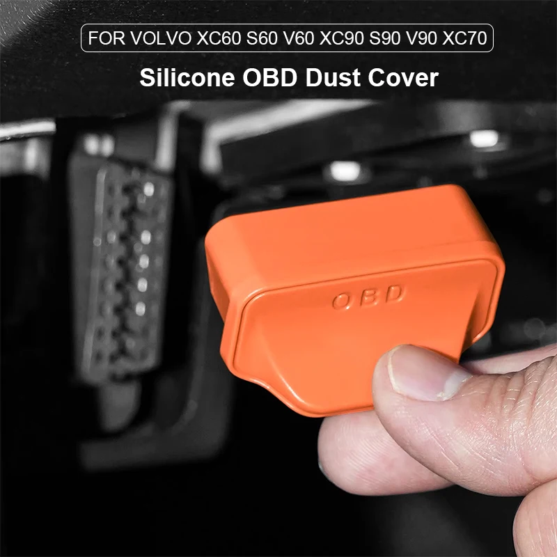 غطاء سيليكون واقي من الغبار لواجهة تشخيص OBD للسيارة، مناسب لسيارات فولفو XC60 وS60 وV60 وXC90 وS90 وV90 وXC70، إكسسوارات سيارات