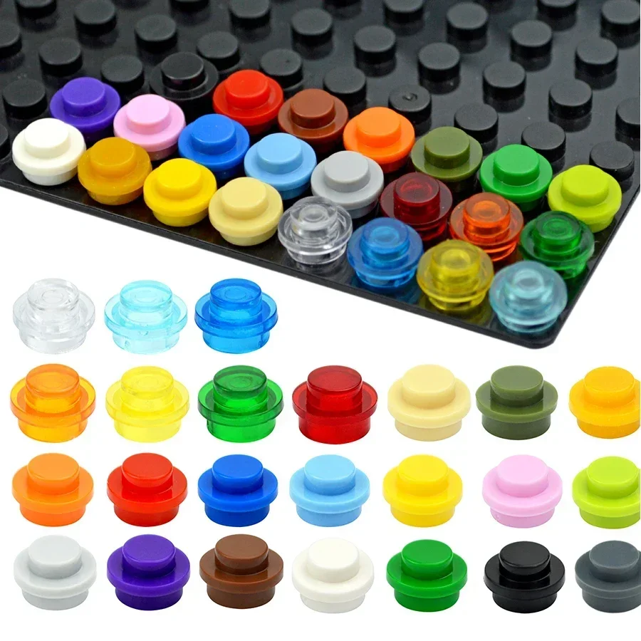 MOC تجميع الجسيمات 4073 6141 15570 لوحة مستديرة 250 قطعة 1x1 نقطة لتقوم بها بنفسك اللبنات 1*1 أرقام مصباح الطوب لعبة