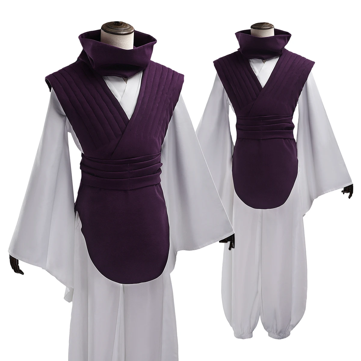 HOLOUN Jujutsu JJK مانغا أنيمي Choso تأثيري حلي الأرجواني سترة الرقبة الجراب حزام الأبيض بنطال مرن هدية علوية