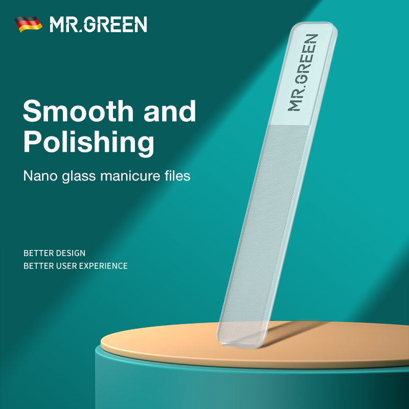 MR.GREEN نانو زجاج ملفات الأظافر المهنية تلميع مانيكير أداة فنية قابل للغسل جعل الأظافر تفتيح بسهولة مثل طلاء الأظافر