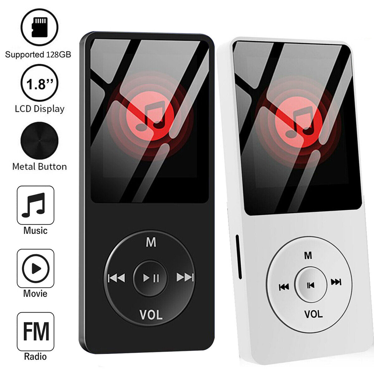 مشغل MP3 صغير محمول HiFi Music Walkman 4.0 بلوتوث يدعم نقل اتجاهين راديو FM مسجل صوت الكتاب الإلكتروني السيارات Browse