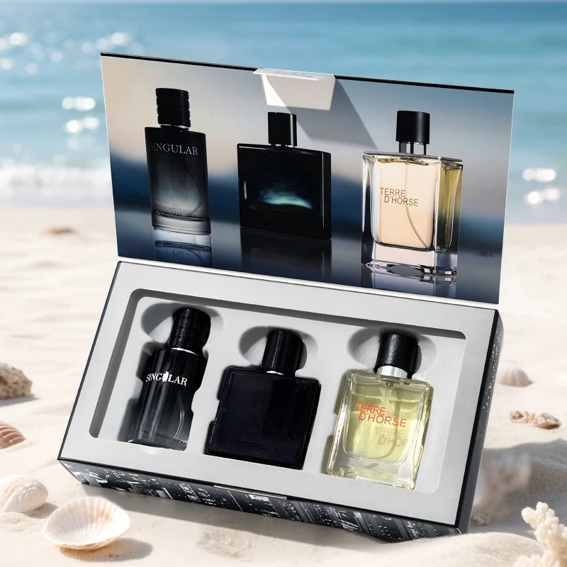 مجموعة هدايا عطرية رجالية من 3 قطع تدوم طويلاً، عطر رجالي فاخر يدوم طوال اليوم، مثالية لعيد الأب، وأعياد الميلاد، وعيد الحب، والهدايا في المناسبات.
