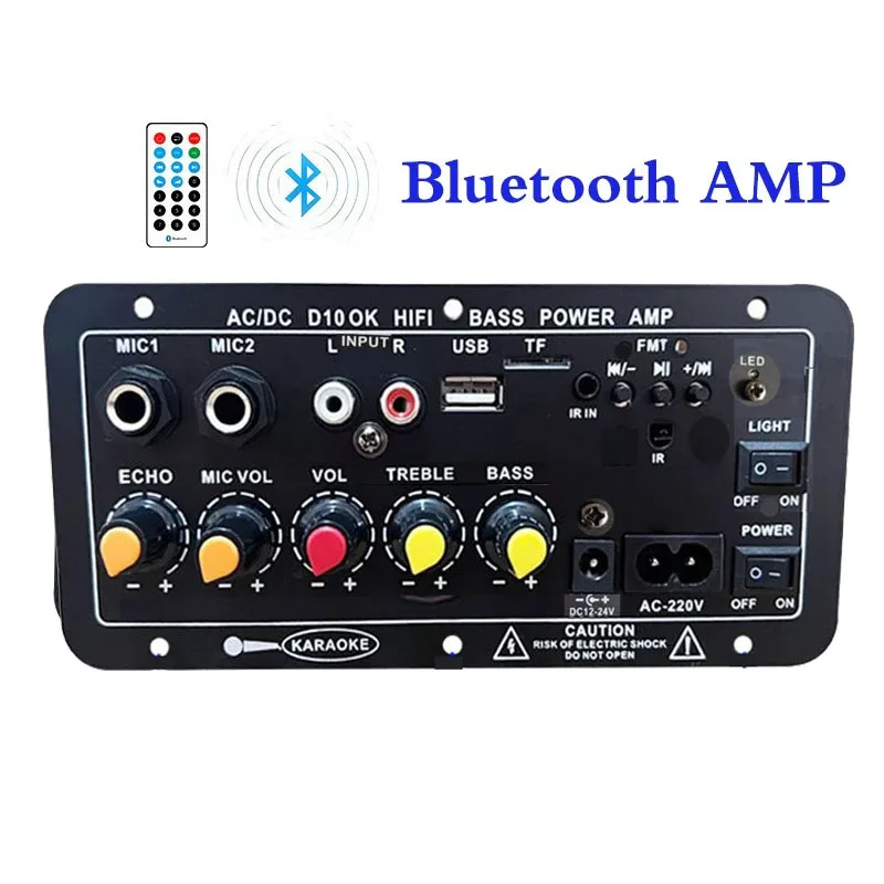 لوحة مضخم الصوت 30-120 واط تدعم ميكروفون مزدوج بلوتوث مضخم الصوت لمكبر الصوت 4Ohm 12 فولت 24 فولت 110 فولت 220 فولت