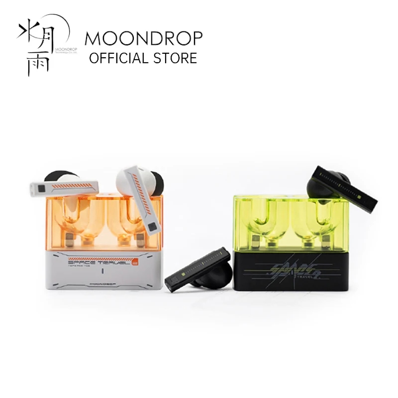 سماعات أذن MOONDROP Space Travel 2 بتقنية HiFi لإلغاء الضوضاء، لاسلكية بتقنية Bluetooth 6.0، وضع الألعاب منخفض التأخير، تدعم تقنيات SBC/AAC، سماعات ألعاب.