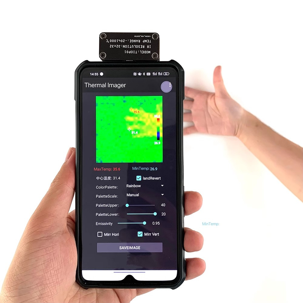 هاتف محمول أداة التصوير الساخن 3232 نوع دقة واجهة Typec أداة قياس درجة الحرارة