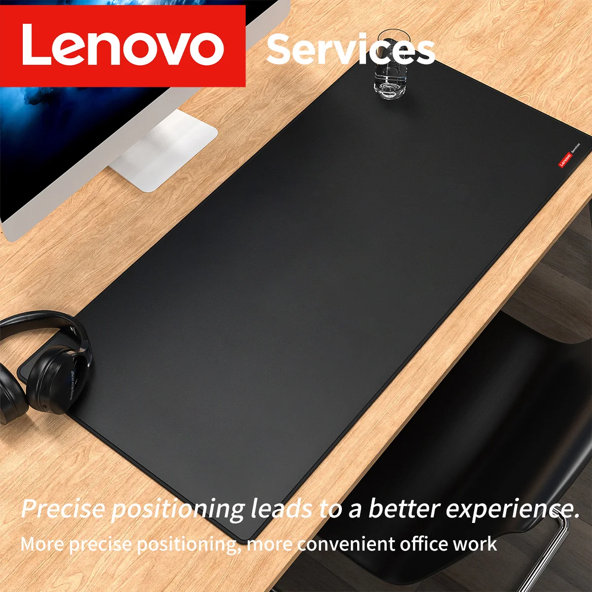 لوحة ماوس ألعاب Lenovo E-Sports Gaming سميكة للغاية، لوحة مفاتيح مكتبية محمولة، واقي مكتبي، وسادة مكتب مقاومة للبقع