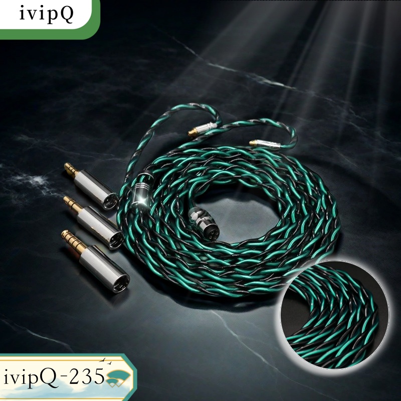 Ivipq-235 وحدات التوصيل سماعة كابل ، HiFi لتقوم بها بنفسك MMCX 4-Core 7N OCC + الفضة البلاديوم تصفيح ، GK200 ، IE900 ، ماجيك ون ، نوفا