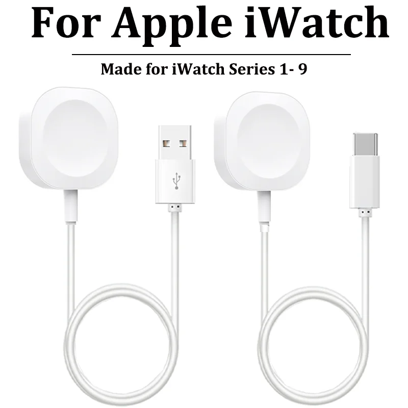 شاحن لاسلكي مغناطيسي جديد لساعة أبل سلسلة 9 8 7 6 5 4 SE كابل شحن سريع USB نوع C لسلسلة iWatch 6 3 5 3 2 1