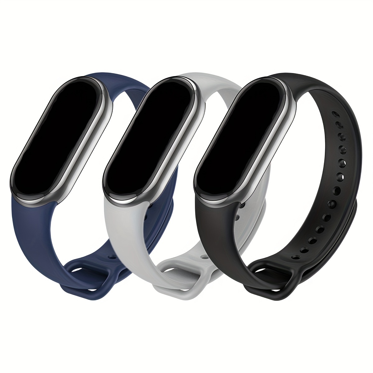 3 قطع/حزمة حزام لسوار Xiaomi Band 8 9 10 من السيليكون لـ Mi Band