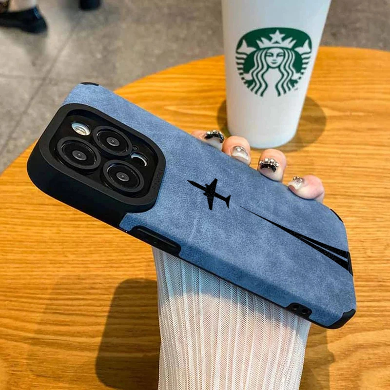حافظة فاخرة من الجلد غير اللامع لهاتف آيفون 17 16 15 14 13 12 11 Pro Max 16 Plus X XR XS Max غطاء حماية مضاد للصدمات