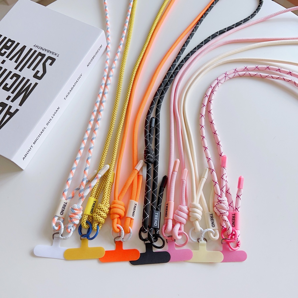 لون الحلوى الملونة قابل للتعديل الحبل الطويل للهاتف الخليوي المحمول Crossbody مكافحة خسر حزام معلق حبل قلادة عالمية