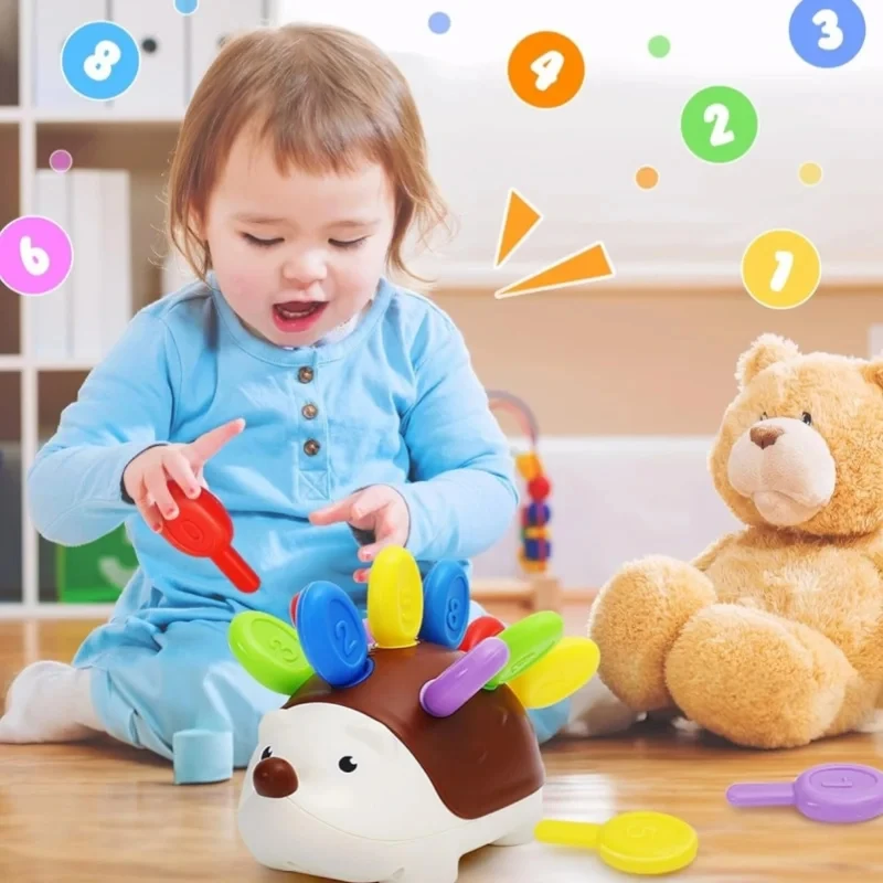 ألعاب القنفذ الحسية للأطفال الصغار ألعاب محرك دقيقة من مونتيسوري لمرحلة ما قبل المدرسة ألعاب تعليمية للسفر الحسي لعمر 1 2 3 4 سنوات