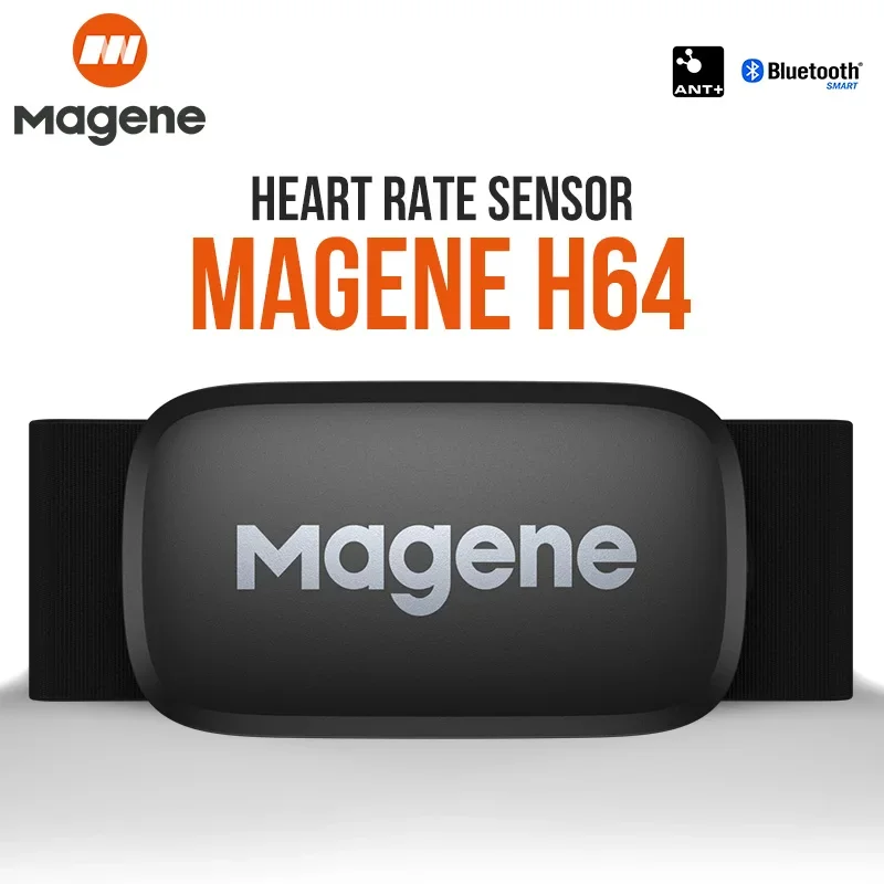 Magene H64 مستشعر معدل ضربات القلب وضع مزدوج ANT بلوتوث مع حزام الصدر ركوب الدراجات دراجة الكمبيوتر لشاشة Wahoo Garmin الرياضية