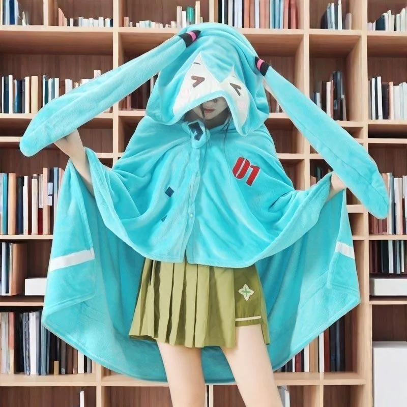 160x100 سنتيمتر Kawaii هاتسون ميكو متعددة الوظائف مقنعين تكييف الهواء بطانية لينة ودافئة القيلولة شال ميكو الفانيلا عباءة الهدايا