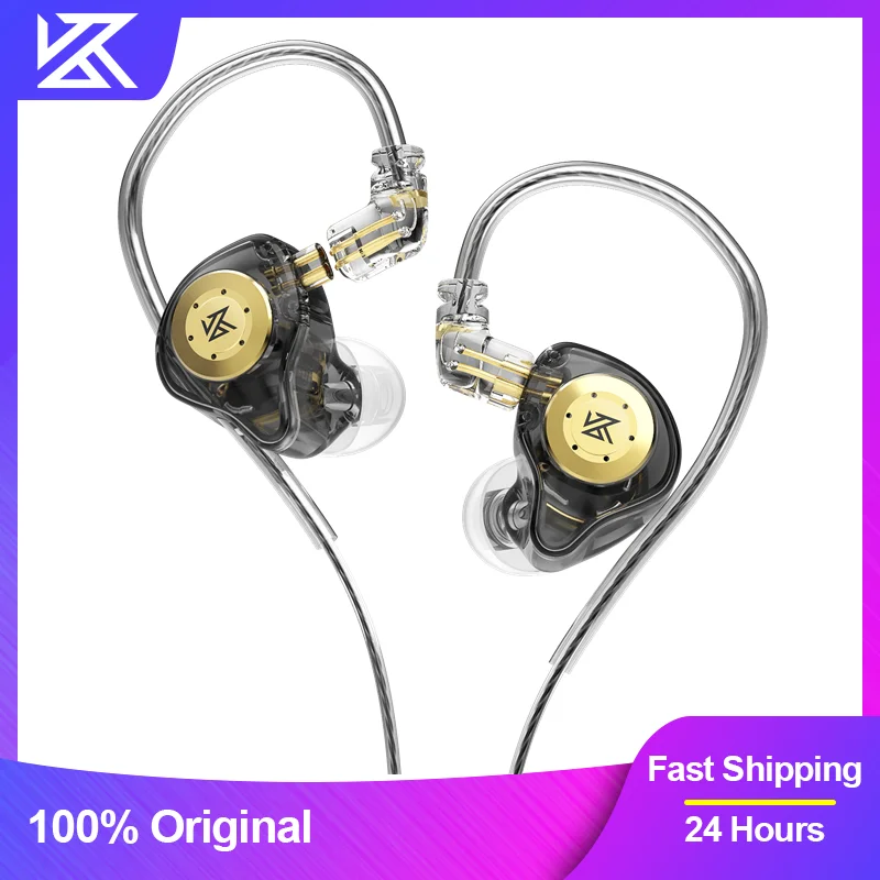 KZ EDX Pro سماعات ديناميكية داخل الأذن رصد HiFi سماعات رأس سلكية باس ستيريو لعبة الموسيقى سدادات الأذن إلغاء الضوضاء سماعة