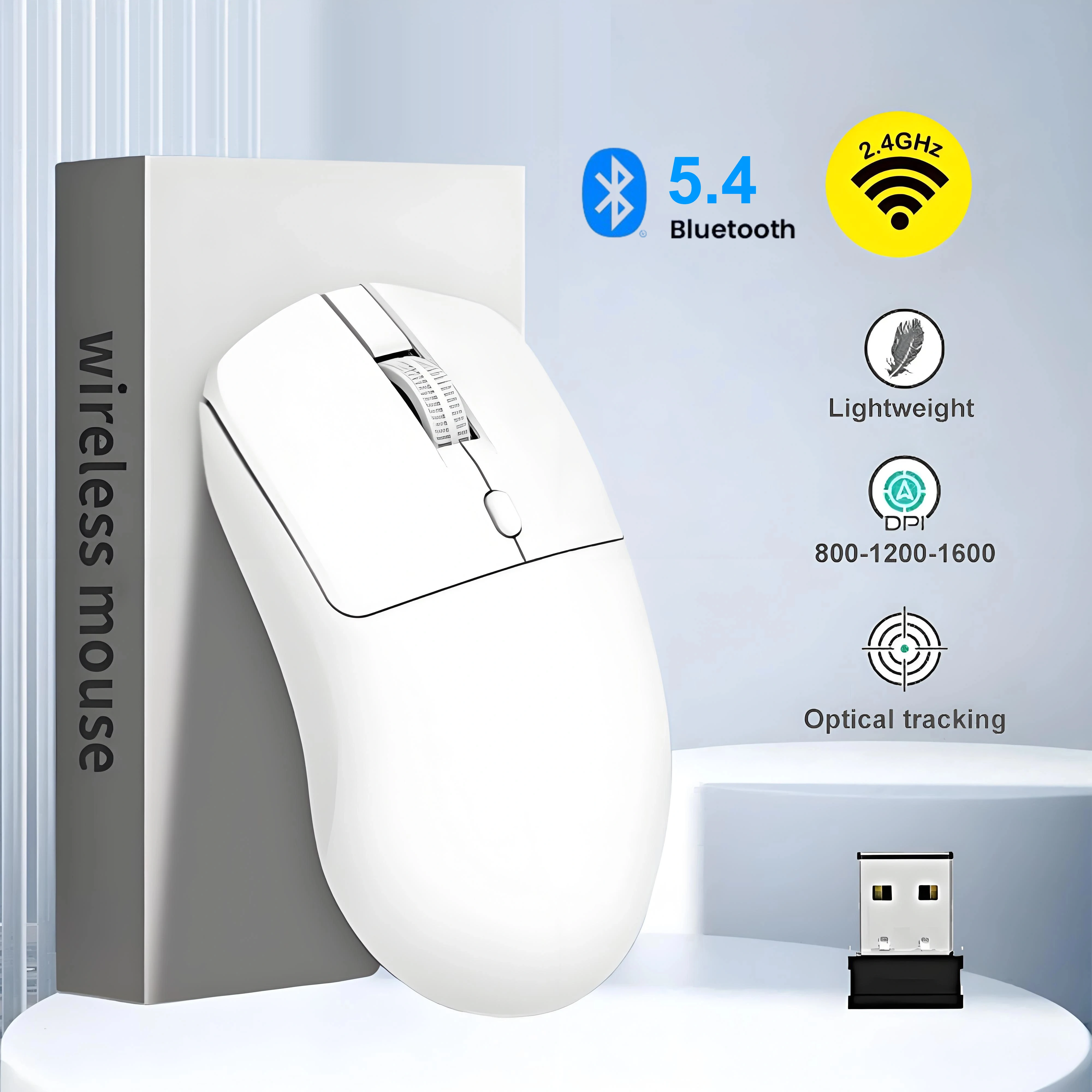 2.4G ماوس لاسلكي بلوتوث 5.4 ماوس ألعاب مريح الفئران 800-1200-1600 ديسيبل متوحد الخواص ماوس مكتب قابلة للشحن الفئران للكمبيوتر المحمول