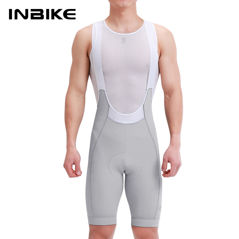 INBIKE 2025 الرجال مريلة ركوب الدراجات السراويل عالية الخصر تنفس ركوب الدراجات دراجة المرايل السراويل الجبلية الدراجات الملابس رجل مع جيوب