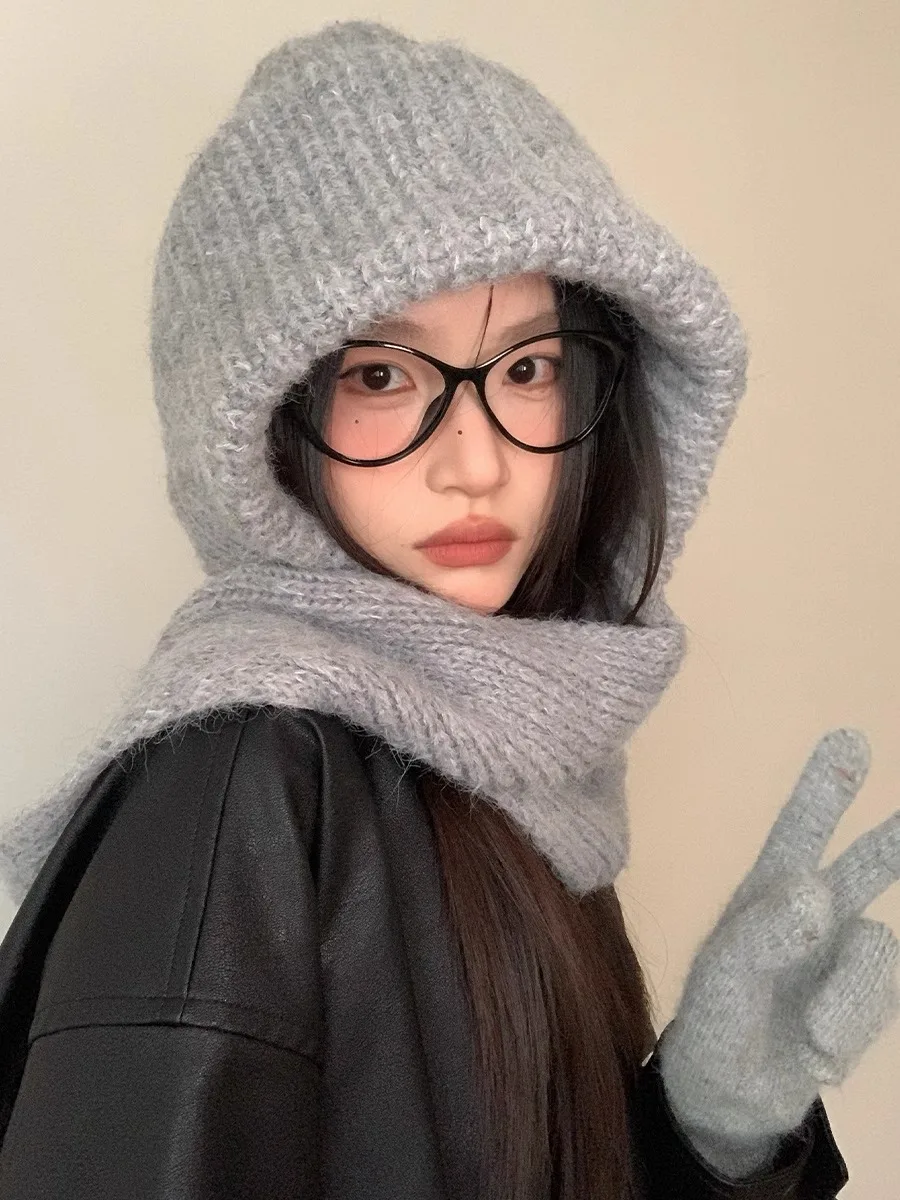 قبعة ووشاح شتوي دافئ لحماية الأذن لركوب الدراجات على شكل بالاكلافا في واحد