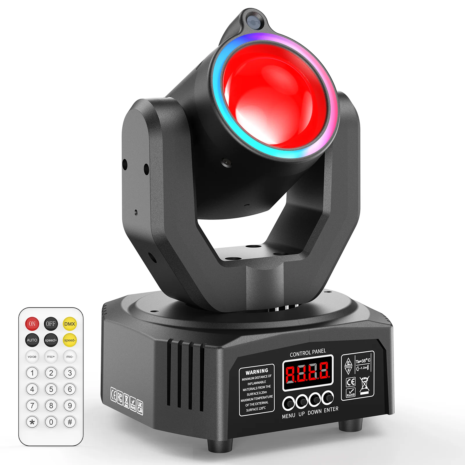 U'King Mini 30W بقعة شعاع تتحرك رئيس ضوء LED 4IN1 RGBW تأثير ستروب ضوء المرحلة DMX الصوت المنشط DJ ديسكو بار كشاف إضاءة للحفلات